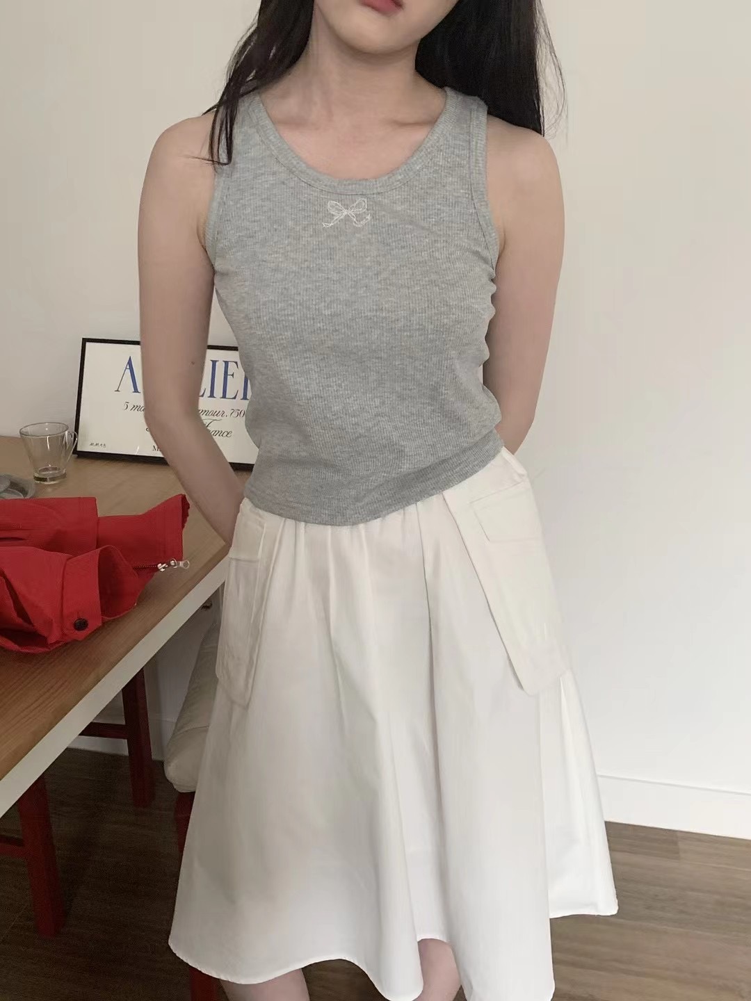 CALLMYNAME韓國直郵東大門代購女裝新款24春夏休閑吊帶背心Call my name吊帶/背心