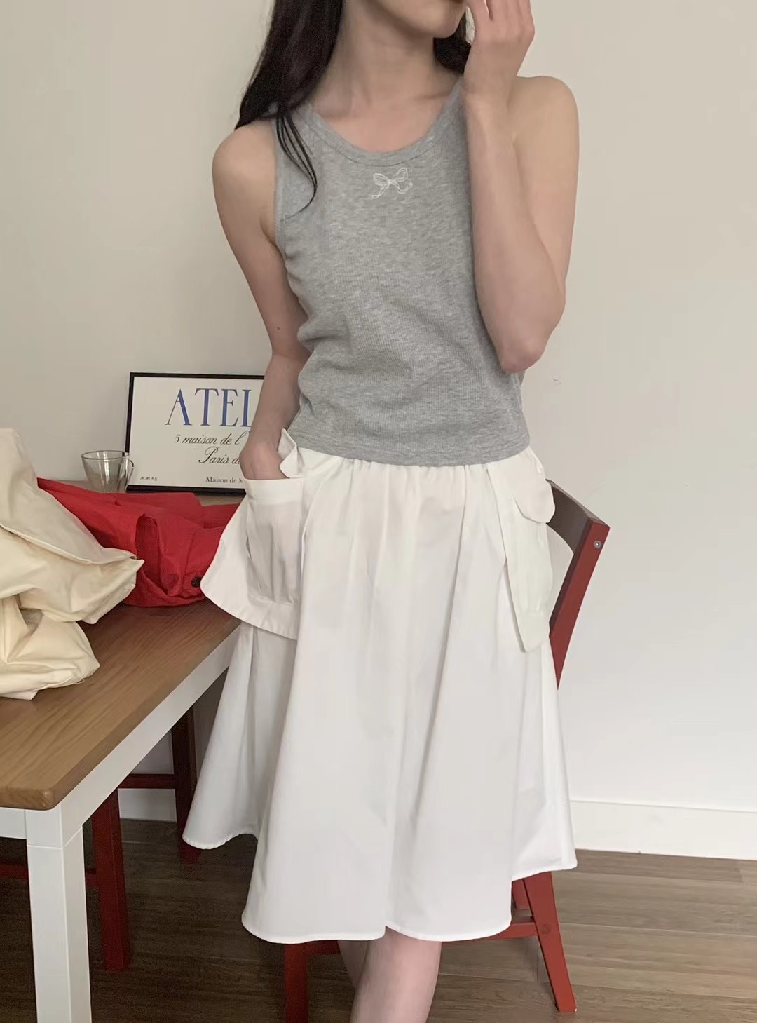 CALLMYNAME韓國直郵東大門代購女裝新款24春夏休閑吊帶背心Call my name吊帶/背心