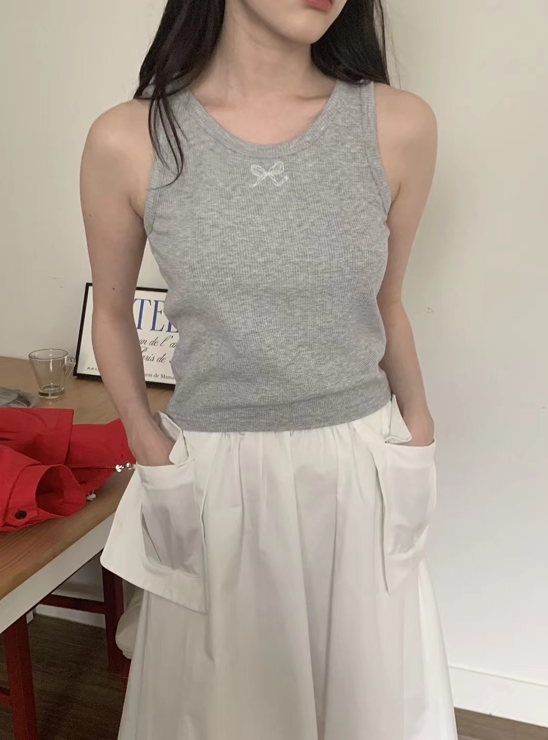 CALLMYNAME韓國直郵東大門代購女裝新款24春夏休閑吊帶背心Call my name吊帶/背心