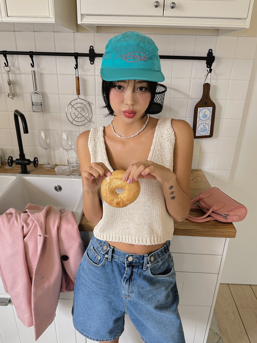 LIVE AID韓國直郵東大門實拍女裝新款時尚職業人氣24春夏馬甲LIVE AID馬甲