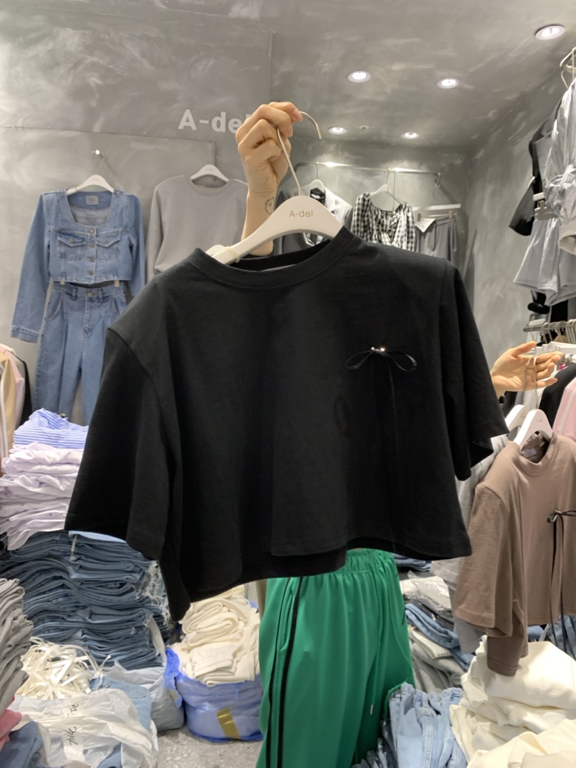 A-DEL韓國直郵女裝新品人氣推薦職業熱賣24春夏休閑真品T恤A-DELT恤圖色4