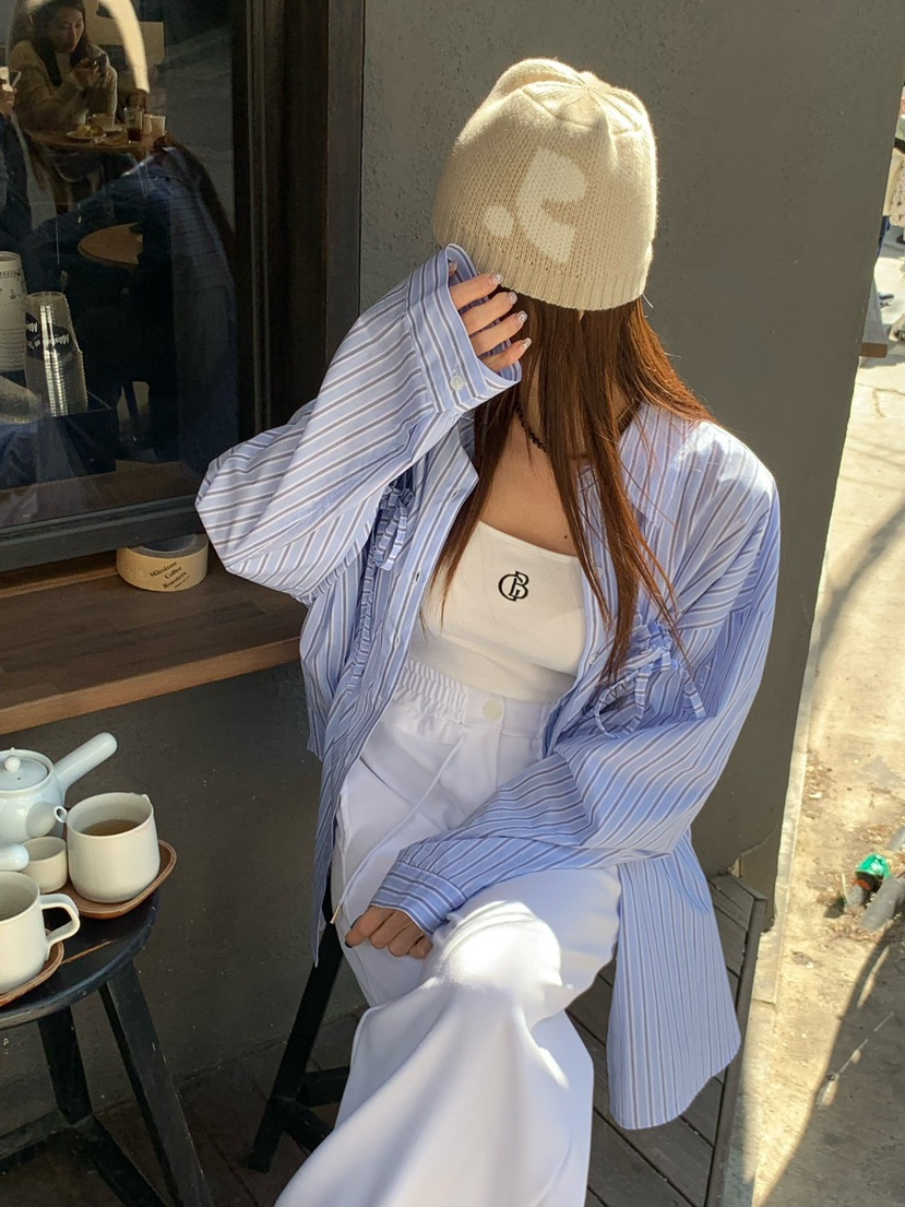 REVE CITE直郵韓國代購女裝新品人氣休閑真品時尚襯衫蕾絲衫REVE CITE襯衫/蕾絲衫