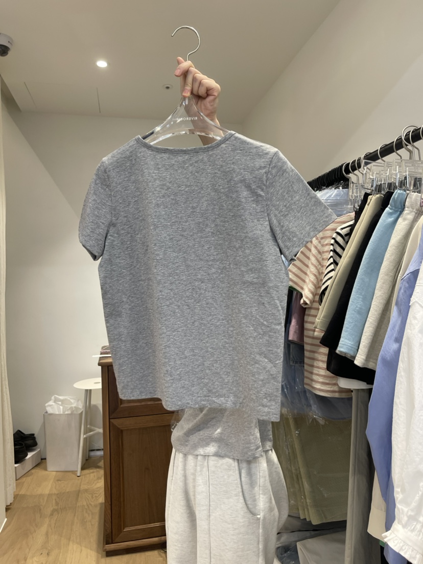 RIVEROOM韓國直郵女裝新品時尚人氣熱賣休閑真品24春夏T恤RIVEROOMT恤