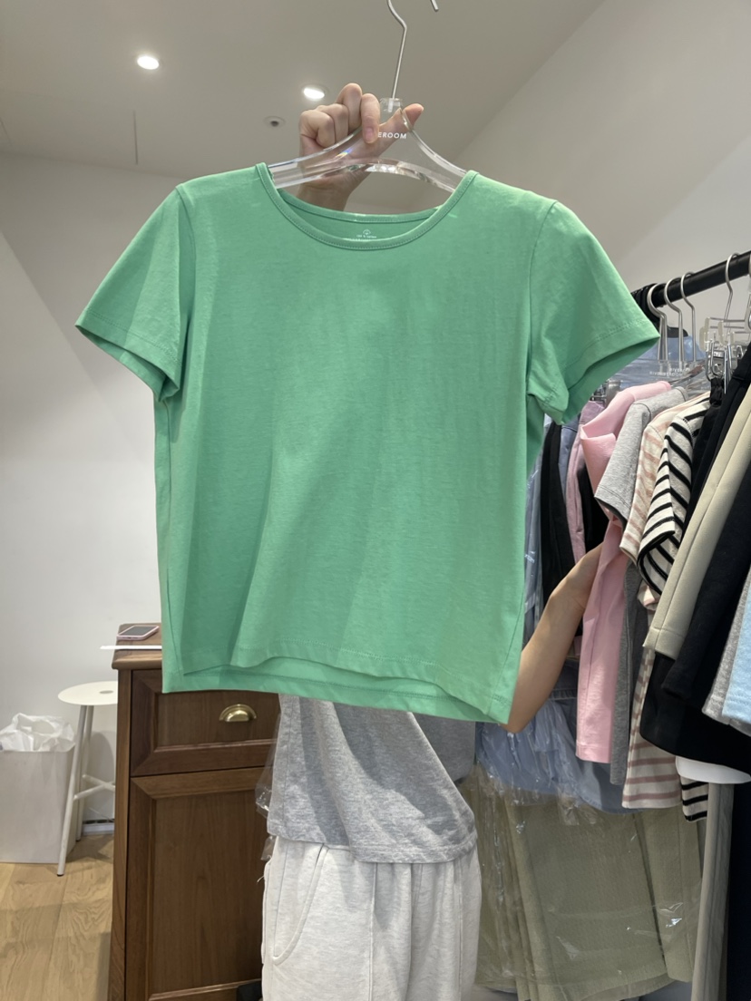 RIVEROOM韓國直郵女裝新品時尚人氣熱賣休閑真品24春夏T恤RIVEROOMT恤圖色3