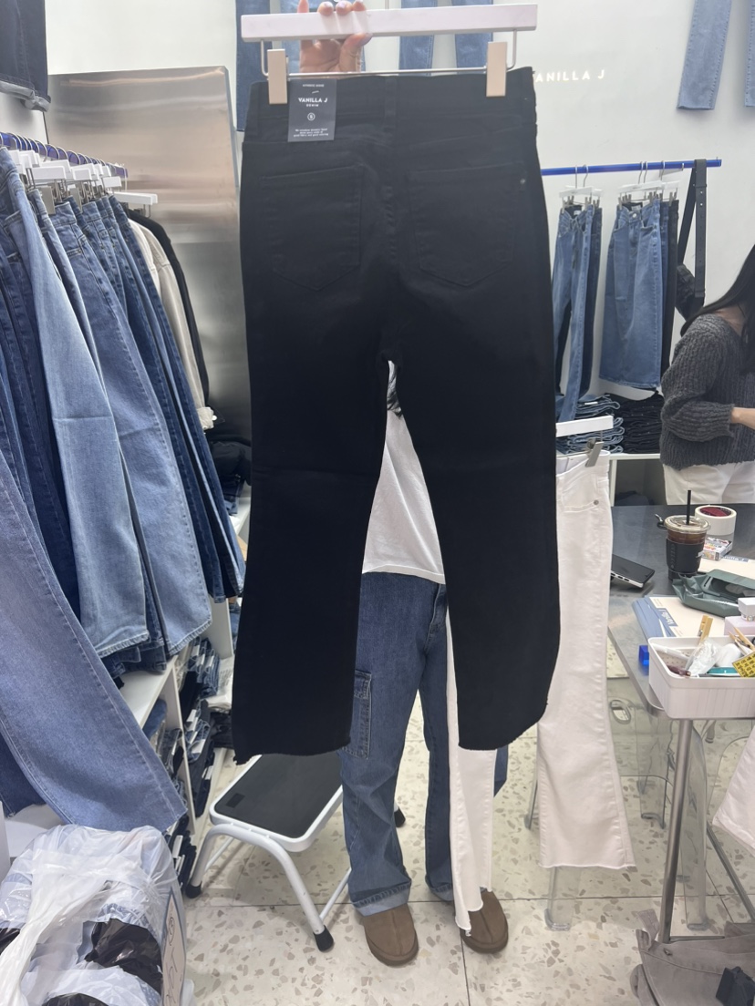 VANILLA J韓國直郵東大門代購女裝新品真品職業休閑牛仔褲VANILLA J牛仔褲