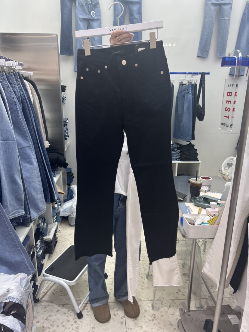 VANILLA J韓國直郵東大門代購女裝新品真品職業休閑牛仔褲VANILLA J牛仔褲圖色2