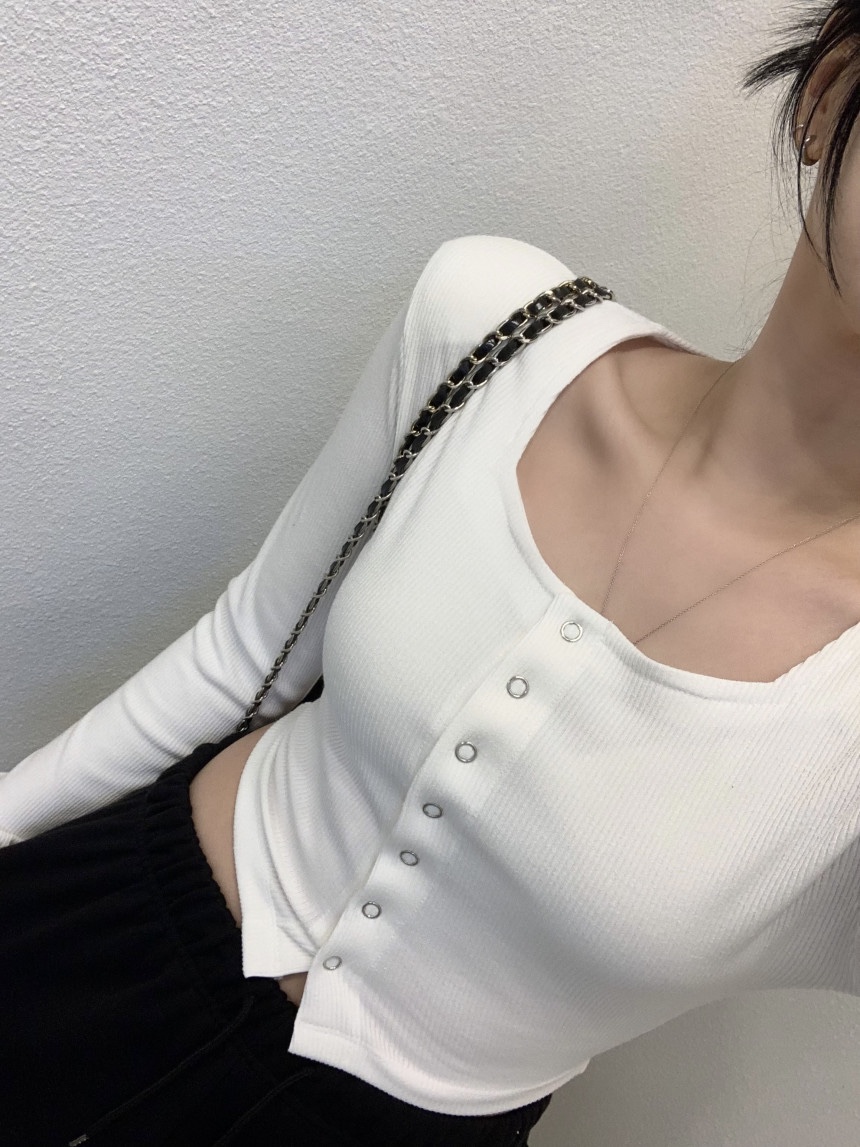 BIENVU韓國直郵女裝新款時尚人氣職業熱賣推薦24春夏長袖T恤BIENVU長袖T恤