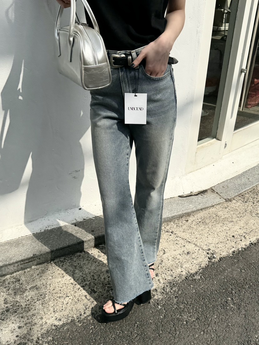 unbound韓國直郵女裝新品時尚推薦熱賣真品職業牛仔褲牛仔布UNBOUND牛仔褲