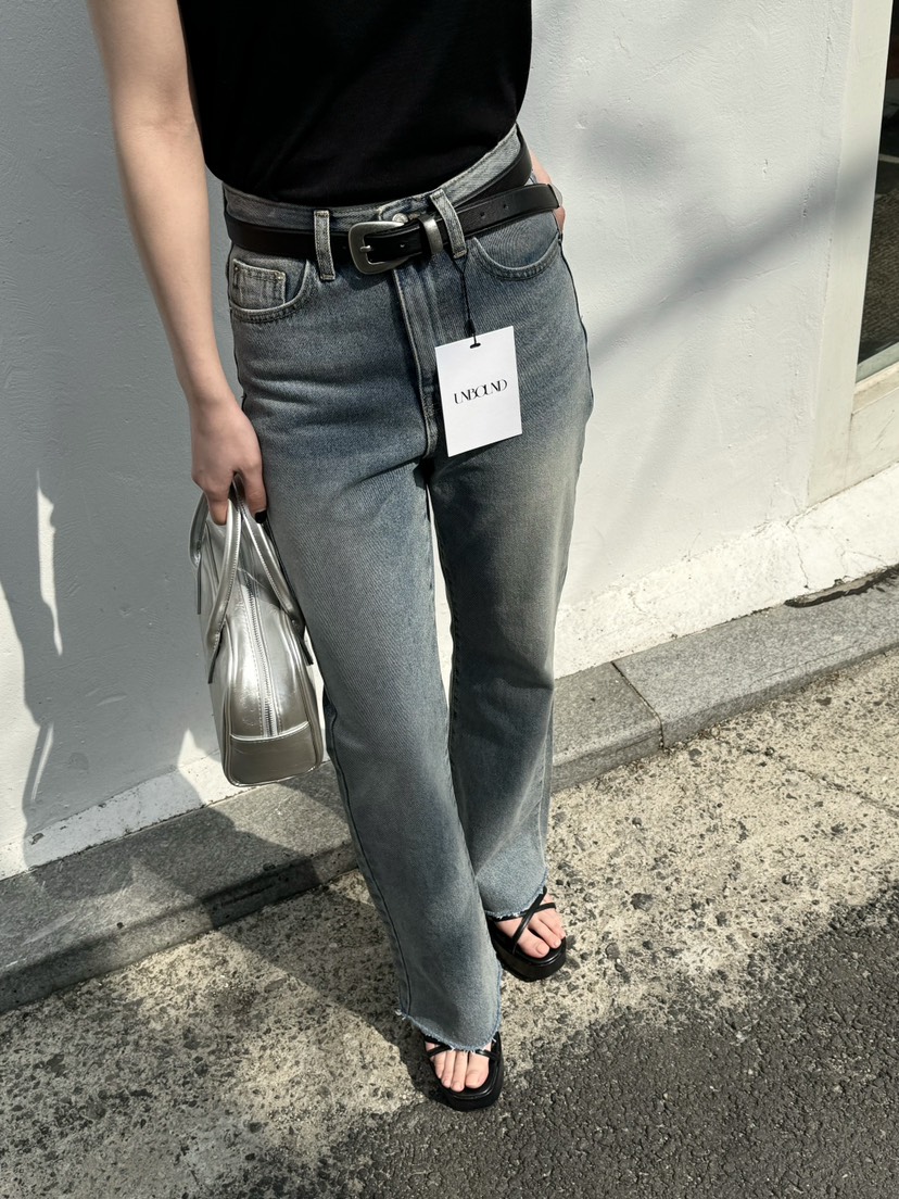 unbound韓國直郵女裝新品時尚推薦熱賣真品職業牛仔褲牛仔布UNBOUND牛仔褲
