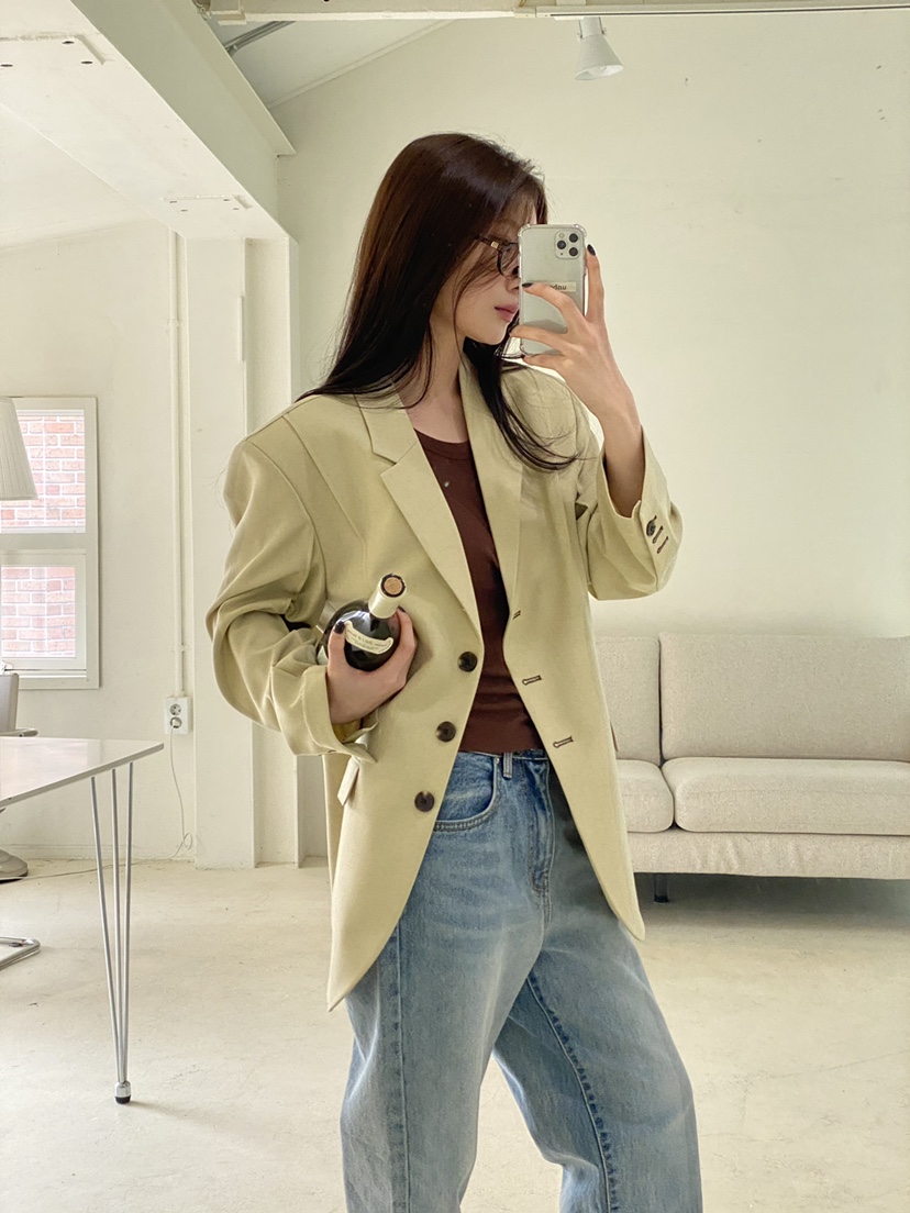 unbound直郵韓國代購女裝新品推薦職業24春夏人氣休閑夾克UNBOUND夾克