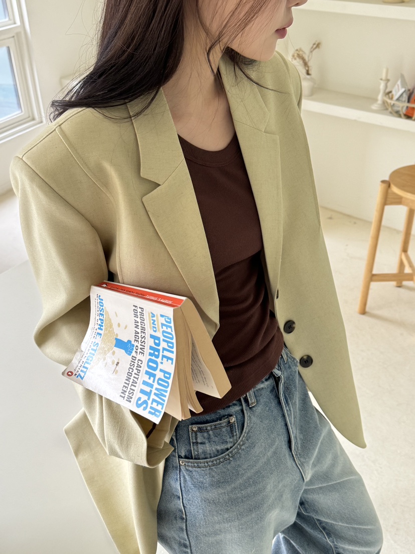 unbound直郵韓國代購女裝新品推薦職業24春夏人氣休閑夾克UNBOUND夾克