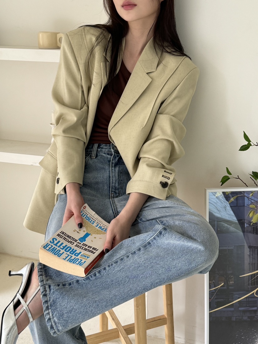 unbound直郵韓國代購女裝新品推薦職業24春夏人氣休閑夾克UNBOUND夾克