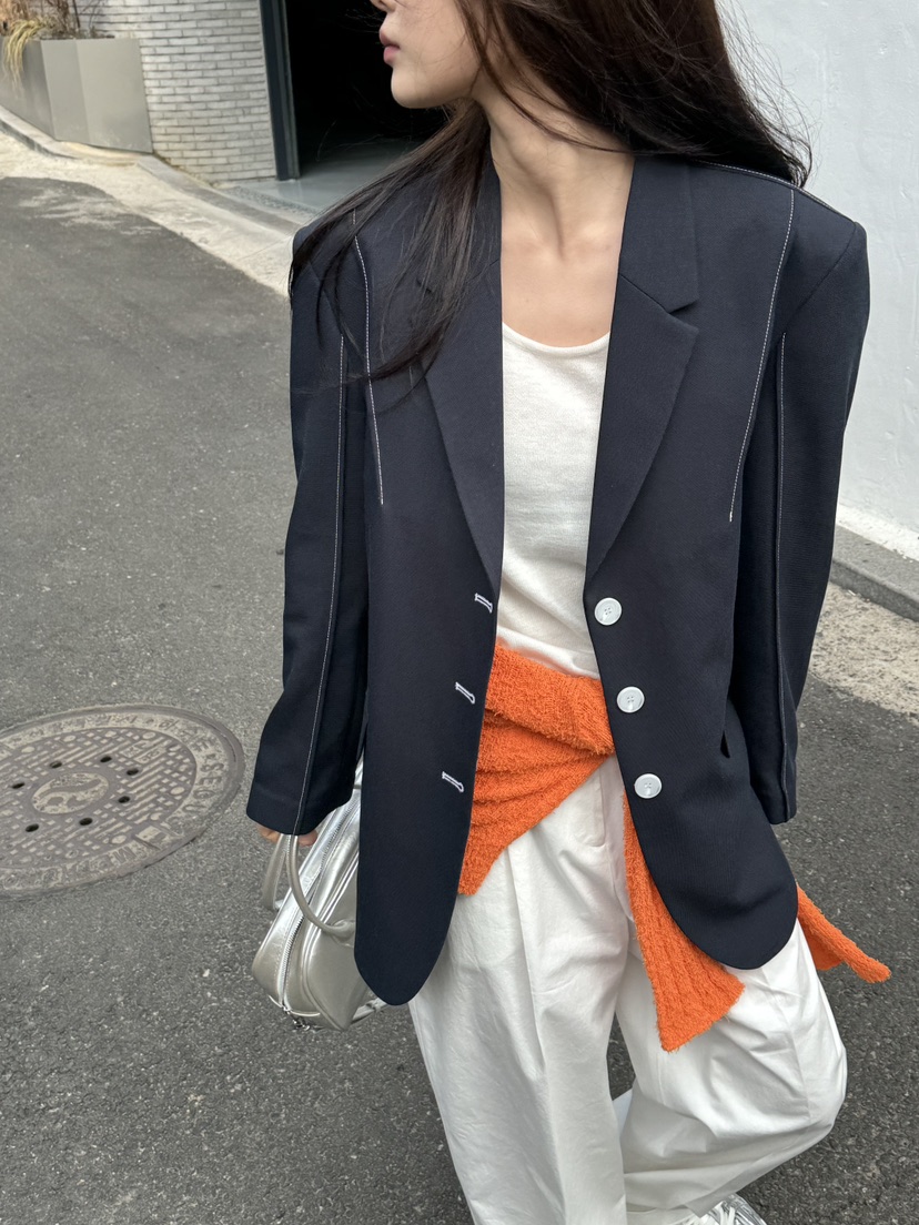 unbound直郵韓國代購女裝新品推薦職業24春夏人氣休閑夾克UNBOUND夾克圖色1