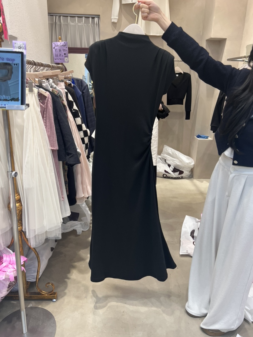 GREEN韓國直郵東大門實拍女裝新款熱賣真品休閑推薦連衣裙褶皺Satine/REWOO連衣裙圖色2