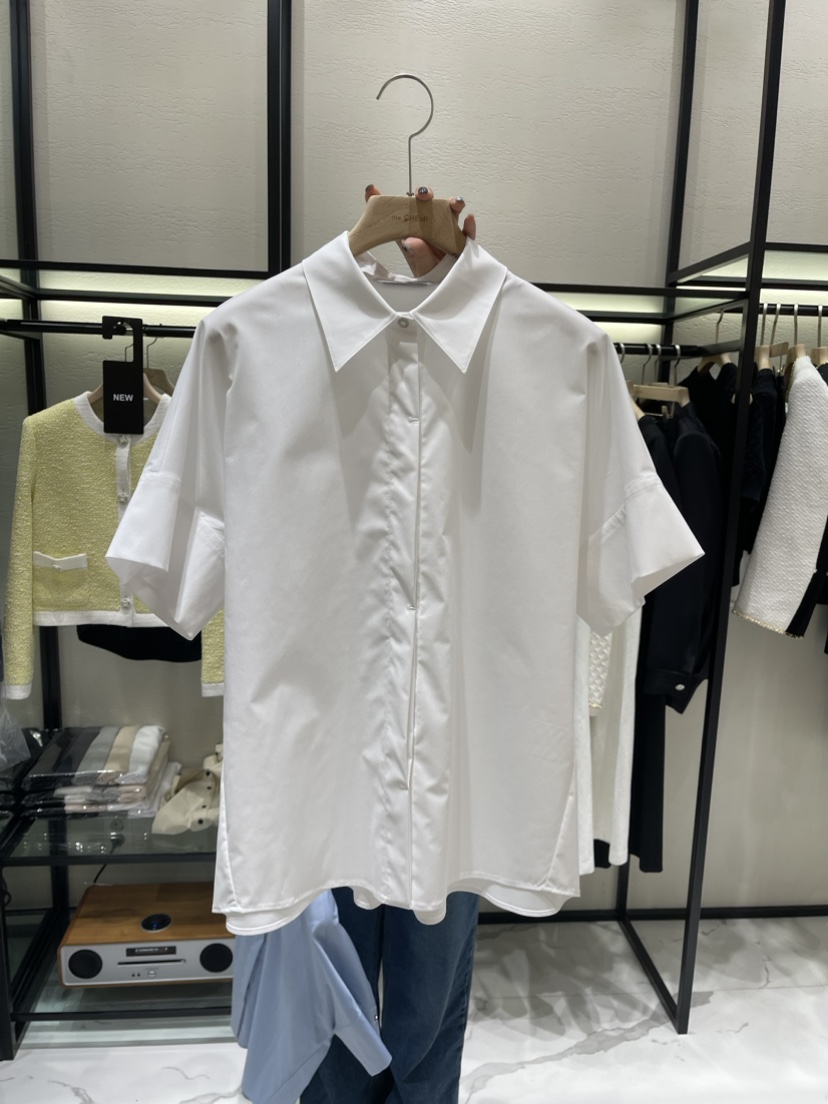 THE CHEMI韓國直郵東大門代購女裝新款熱賣24春夏襯衫蕾絲衫WATER/RIVER襯衫/蕾絲衫圖色2
