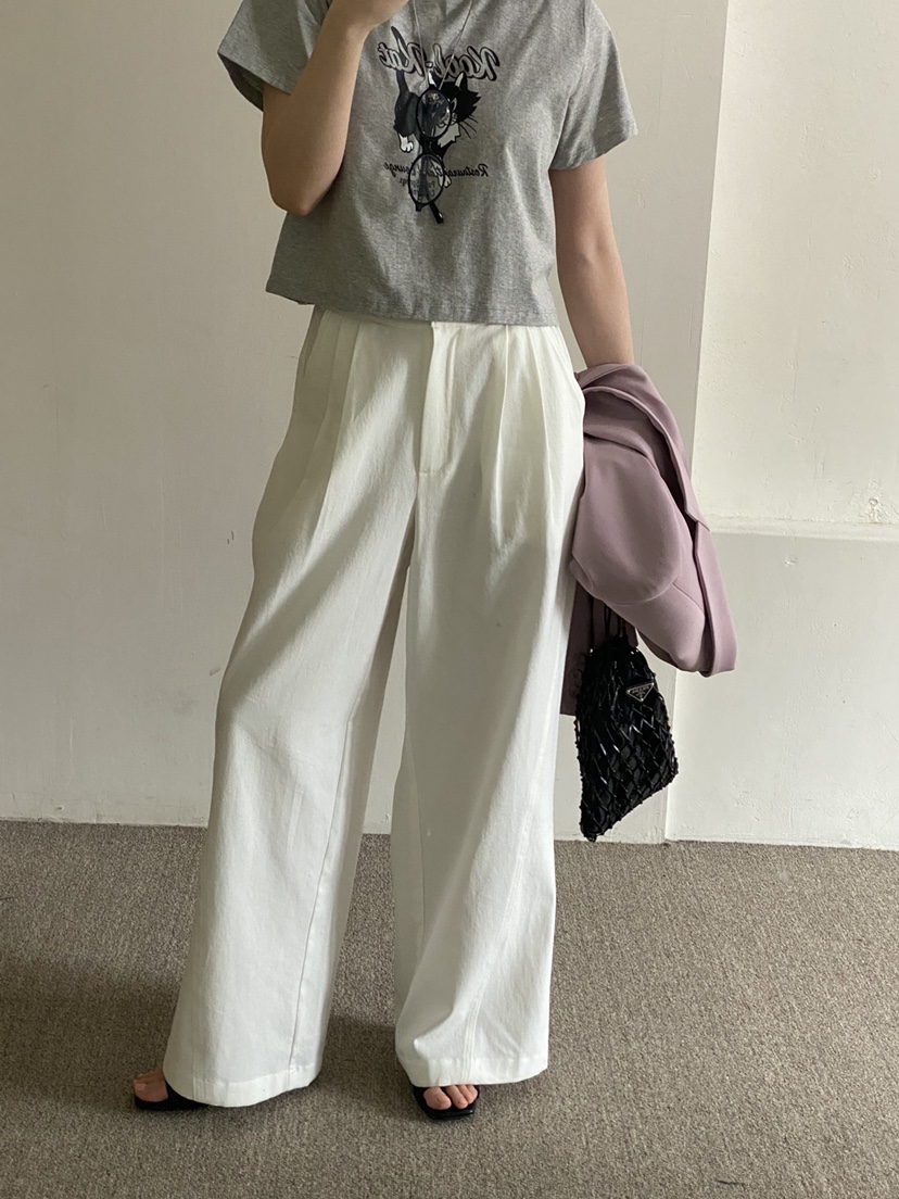 unbound韓國直郵東大門代購女裝新款熱賣24春夏真品休閑褲UNBOUND休閑褲