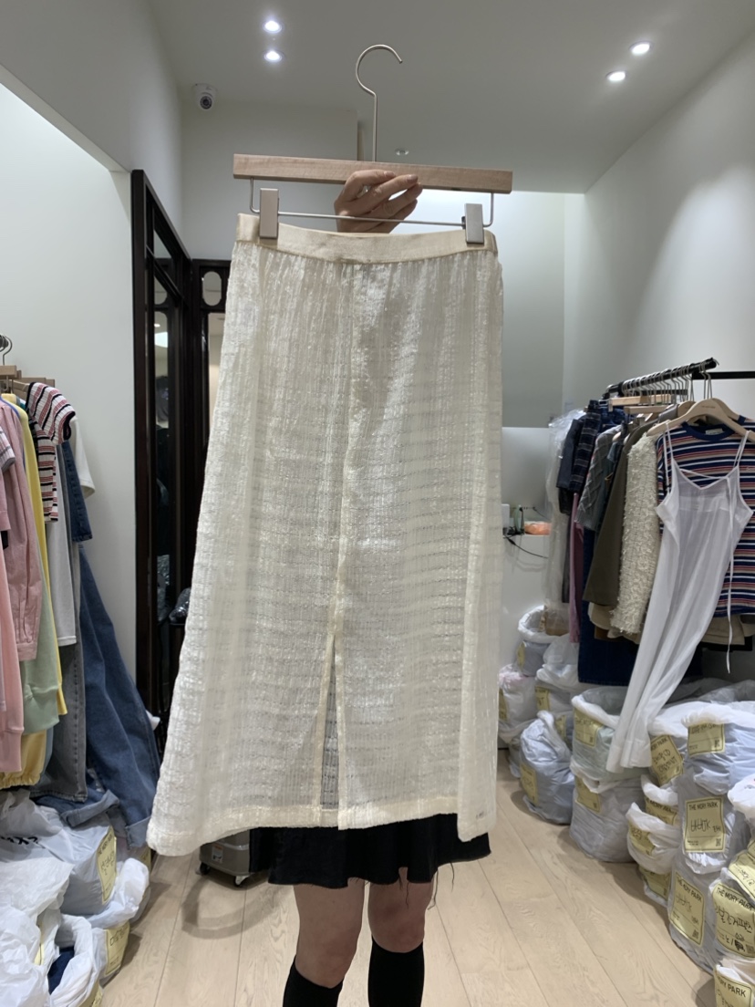 THE MORY PARK直郵韓國代購女裝新款時尚24春夏半身裙中短裙THE MORY PARK半身裙/中短裙