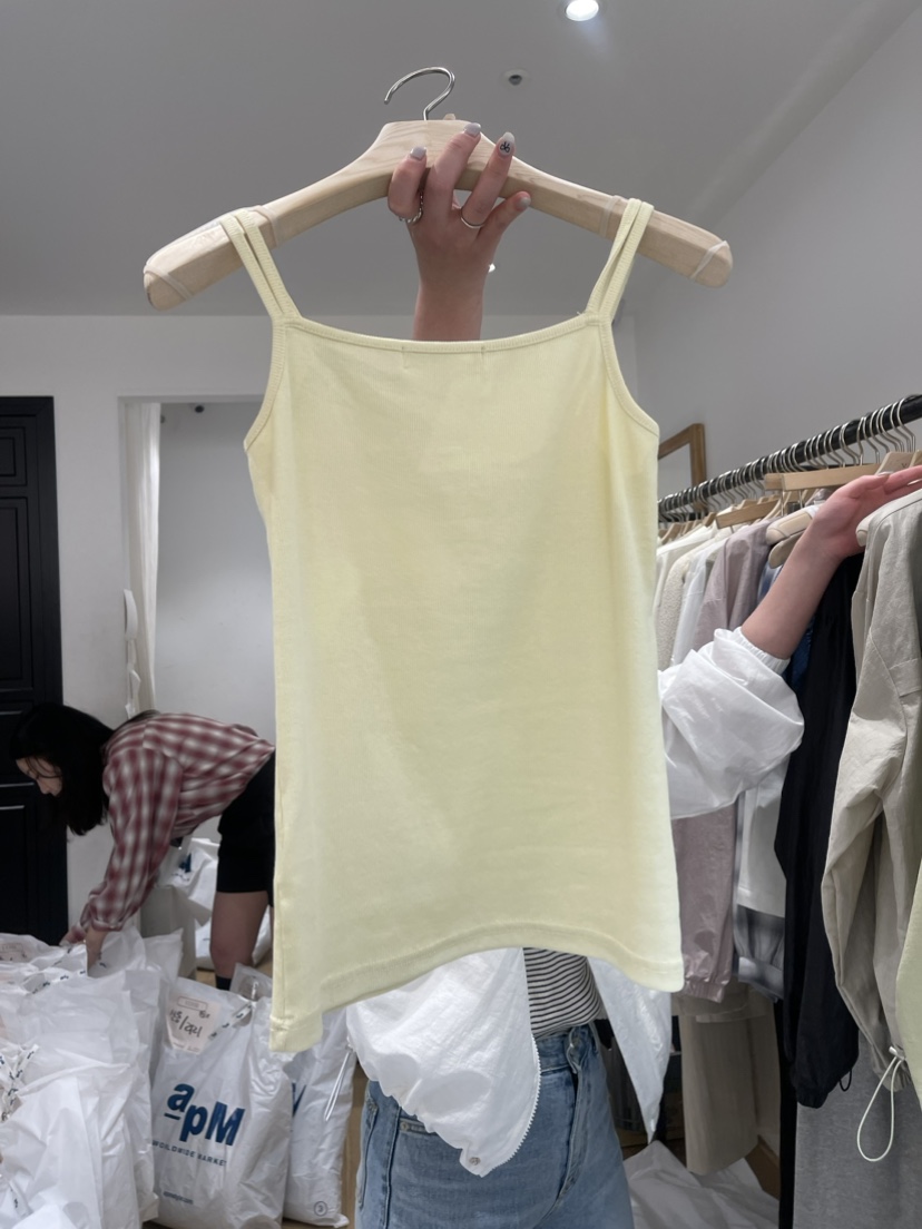 VENIR直郵韓國代購女裝新款人氣休閑推薦24春夏熱賣吊帶背心VENIR-a吊帶/背心