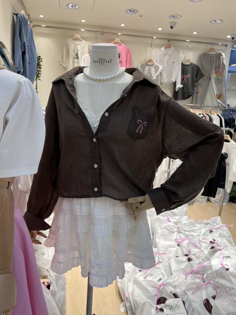 UNDERSTAR_VINTAGE韓國直郵女裝新款24春夏熱賣襯衫蕾絲衫UNDERSTAR_VINTAGE襯衫/蕾絲衫圖色3