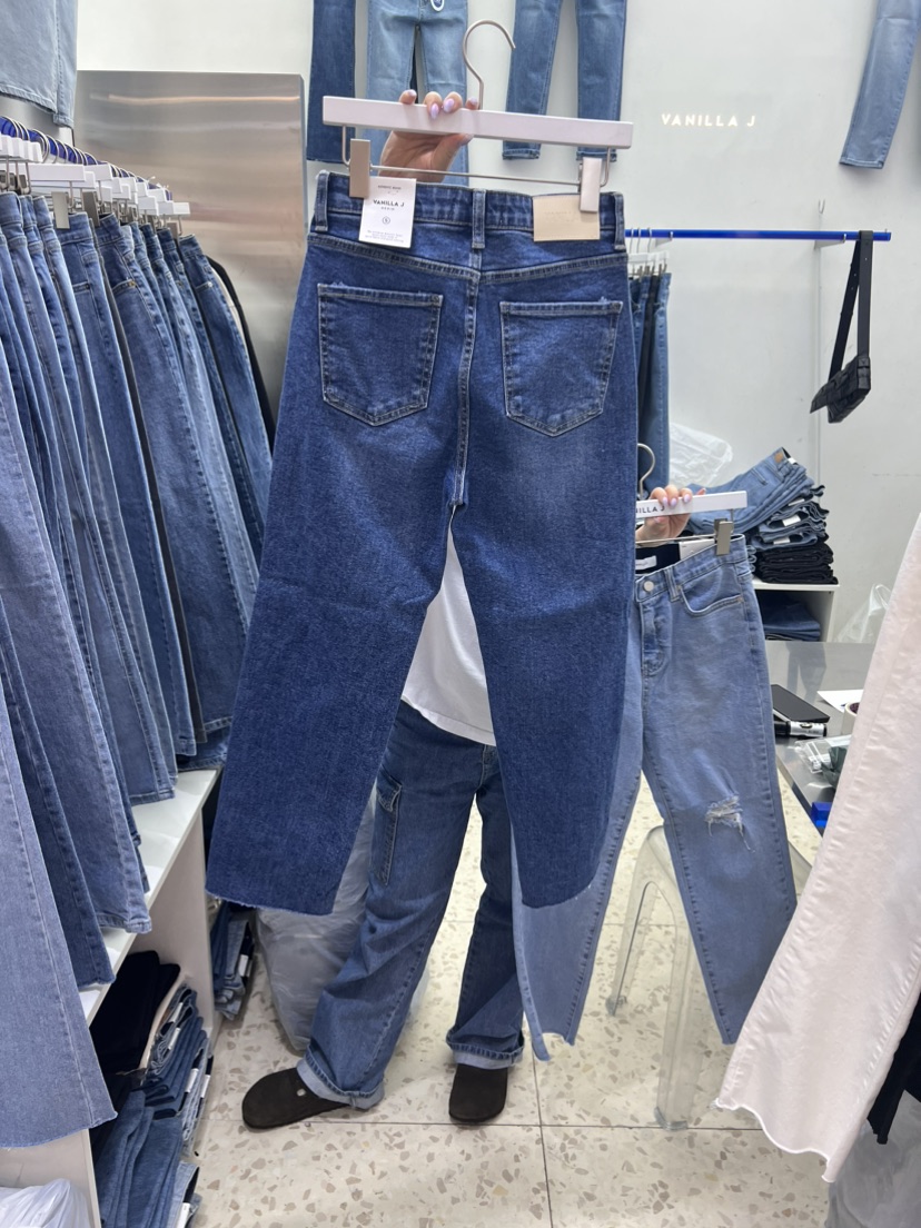 VANILLA J韓國直郵女裝新品真品人氣職業熱賣時尚24春夏牛仔褲VANILLA J牛仔褲