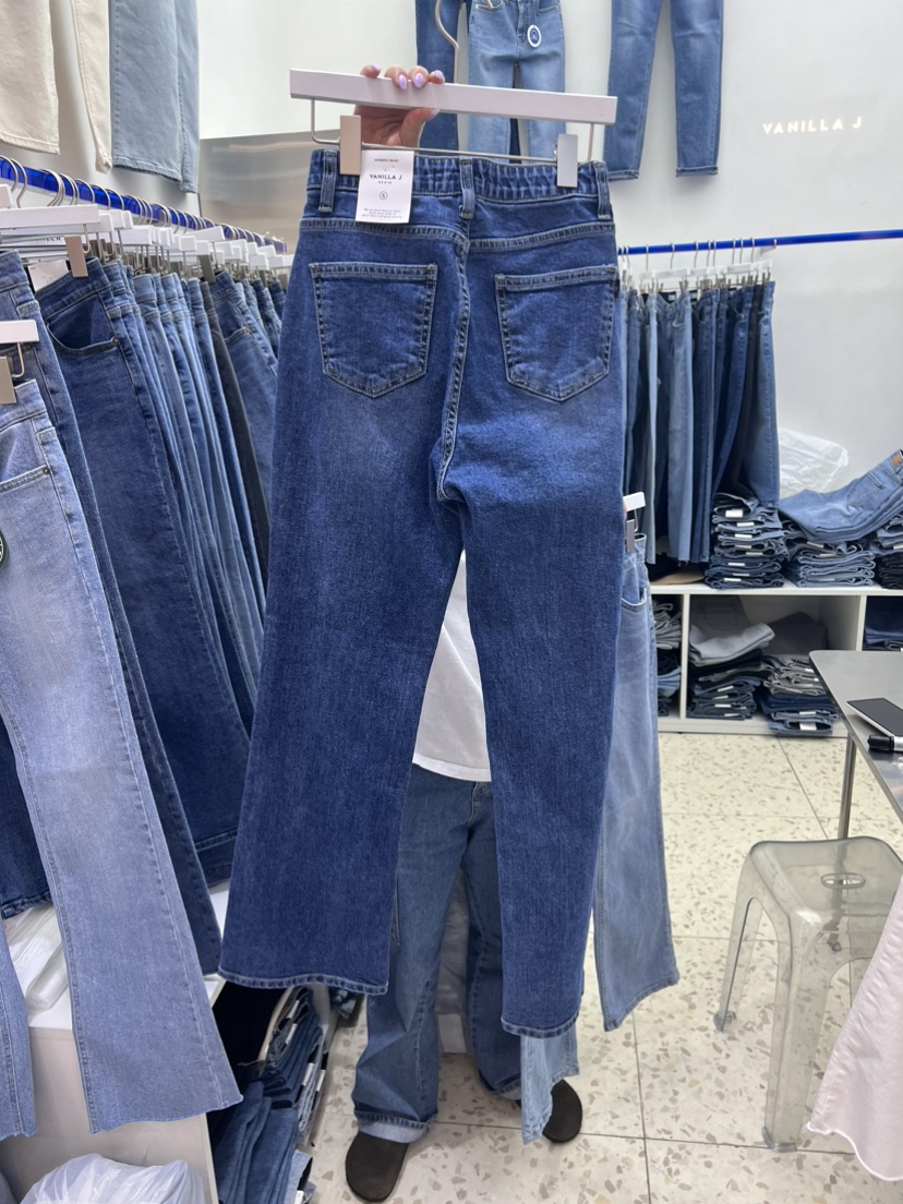 VANILLA J韓國直郵東大門實拍女裝新品真品24春夏牛仔褲VANILLA J牛仔褲