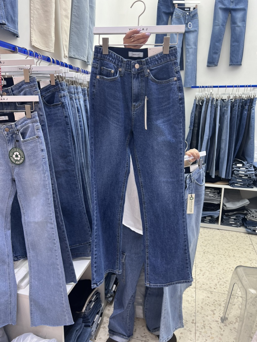 VANILLA J韓國直郵東大門實拍女裝新品真品24春夏牛仔褲VANILLA J牛仔褲圖色2