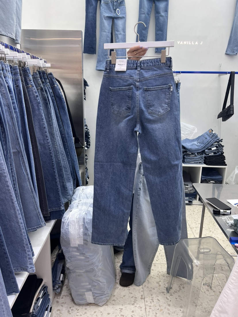 VANILLA J韓國直郵女裝新款休閑24春夏真品熱賣職業牛仔褲VANILLA J牛仔褲