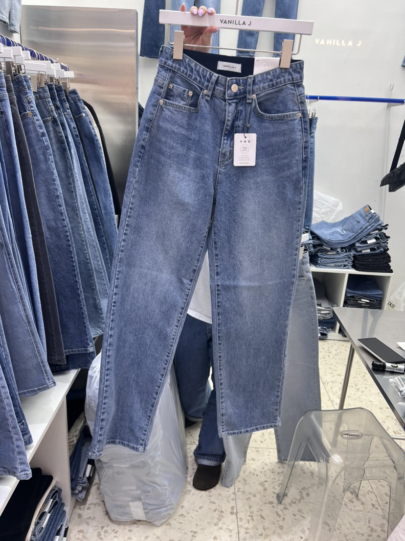 VANILLA J韓國直郵女裝新款休閑24春夏真品熱賣職業牛仔褲VANILLA J牛仔褲圖色2