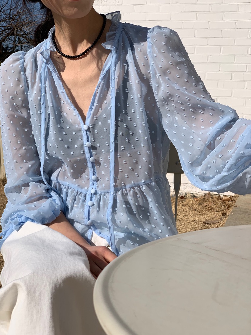 VAARA韓國直郵東大門實拍女裝新款時尚人氣推薦熱賣襯衫蕾絲衫VAARA襯衫/蕾絲衫