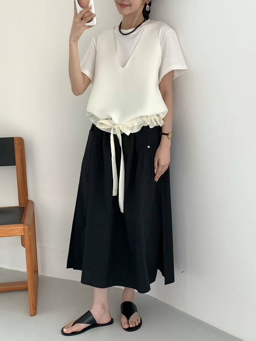 EGG/DS直郵韓國代購女裝新品真品推薦休閑半身裙中短裙口袋PROJECT ELF/ELF-L半身裙/中短裙圖色2