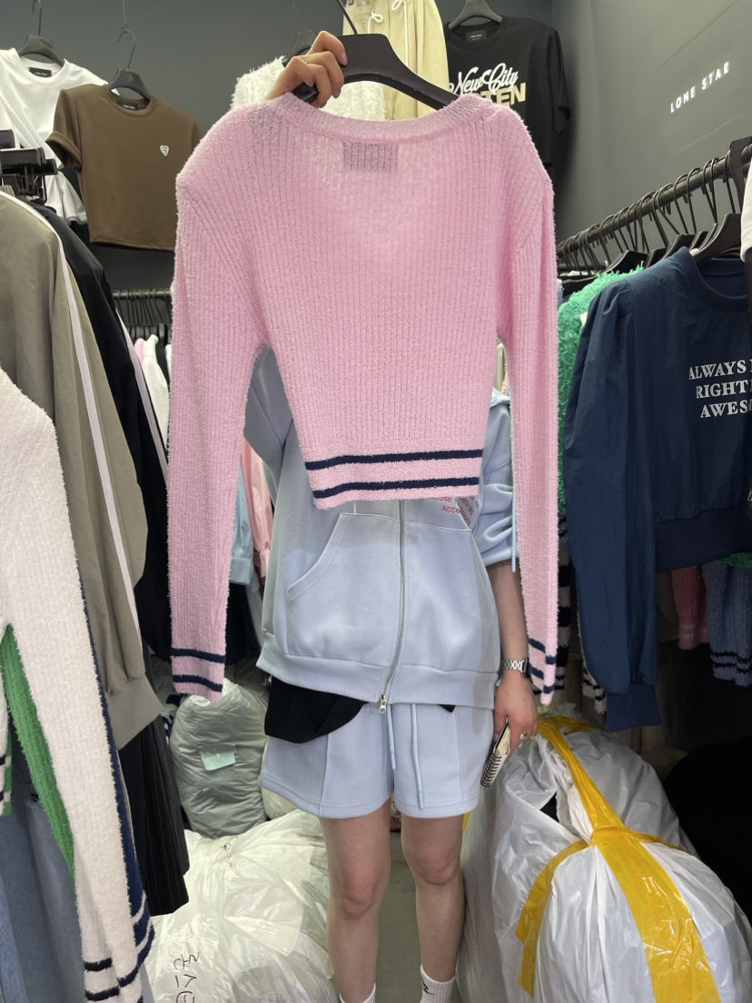 LONE STAR韓國直郵東大門實拍女裝新品真品時尚24春夏針織衫LONE STAR針織衫