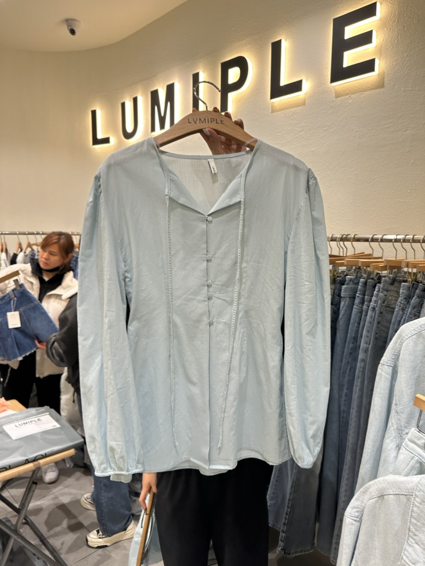 LUMIPLE韓國直郵東大門代購女裝新品人氣真品熱賣襯衫蕾絲衫LUMIPLE襯衫/蕾絲衫