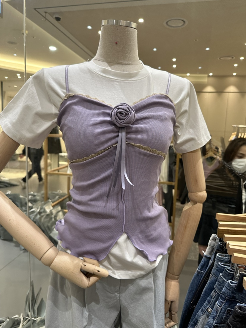 LUMIPLE直郵韓國代購女裝新款職業真品24春夏吊帶背心復古LUMIPLE吊帶/背心