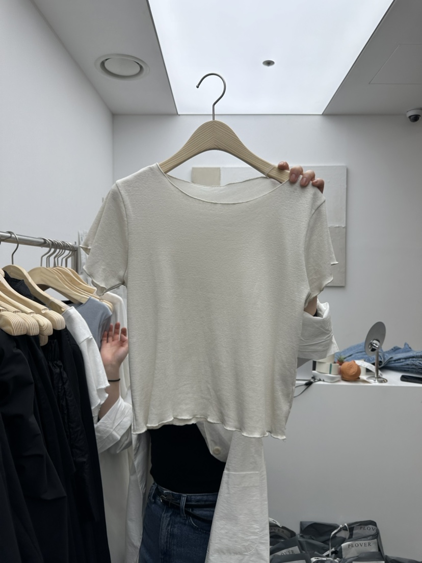 PLOVER直郵韓國代購女裝新款休閑真品職業24春夏人氣時尚T恤NODE 925T恤圖色2