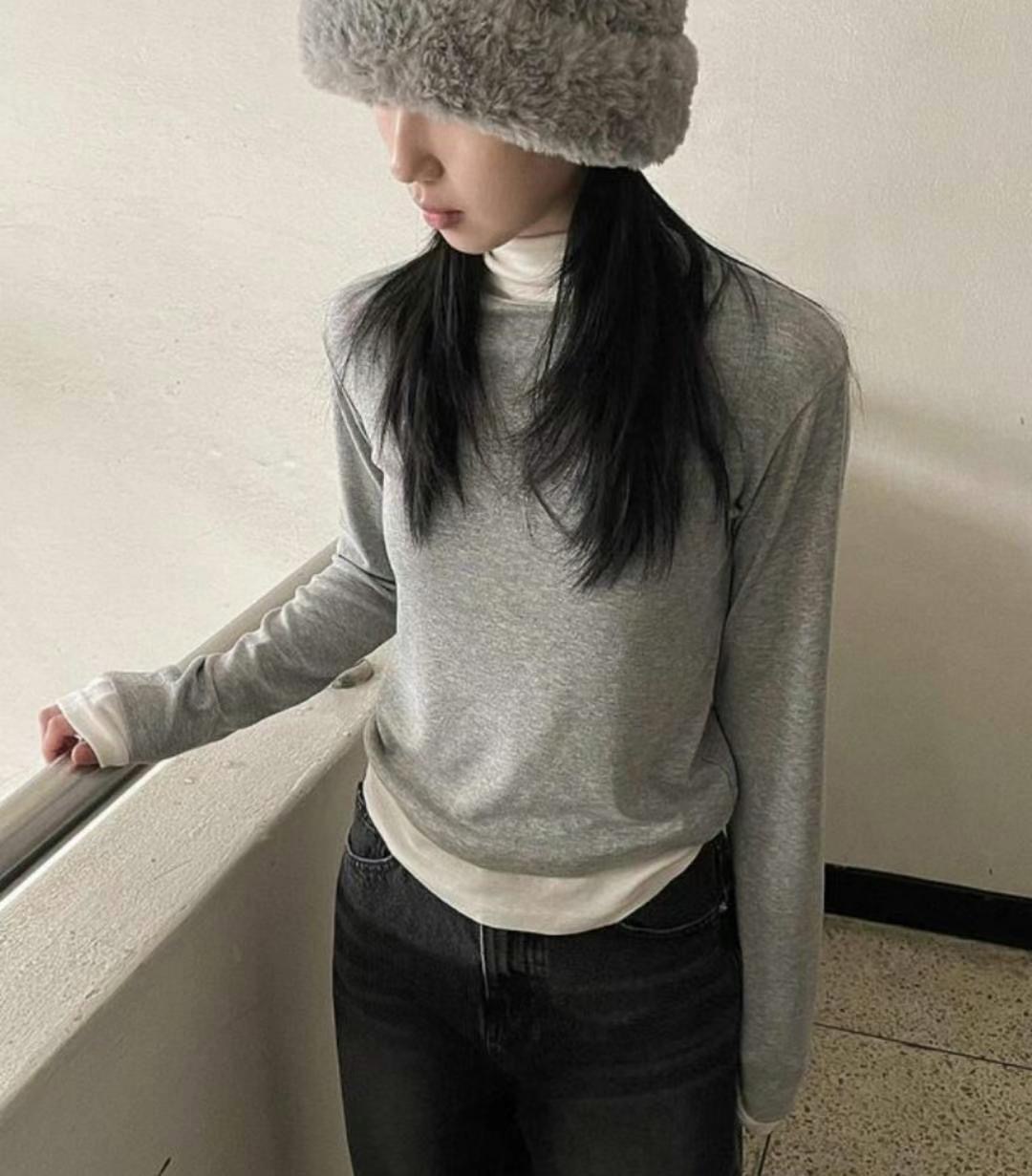 LUNE韓國直郵東大門實拍女裝新品推薦職業時尚休閑真品長袖T恤BROTE長袖T恤