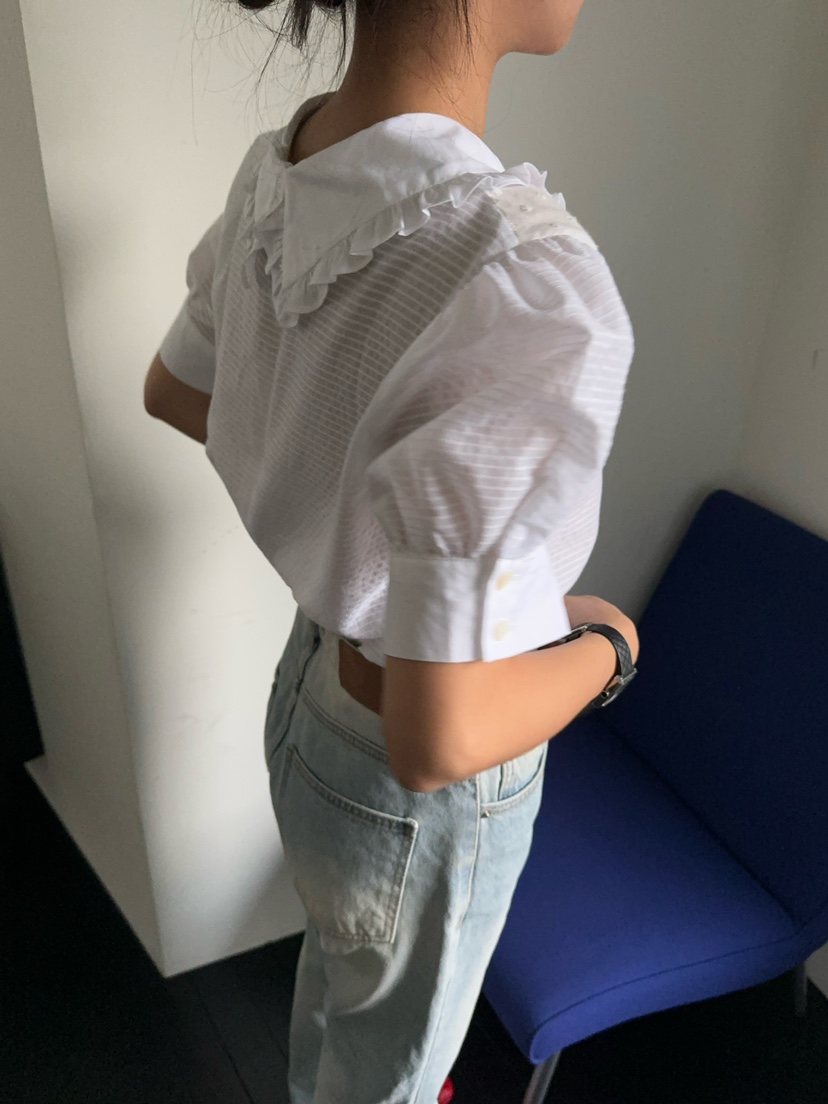 OUPPT韓國直郵東大門代購女裝新品休閑推薦熱賣時尚襯衫蕾絲衫OUPPT襯衫/蕾絲衫