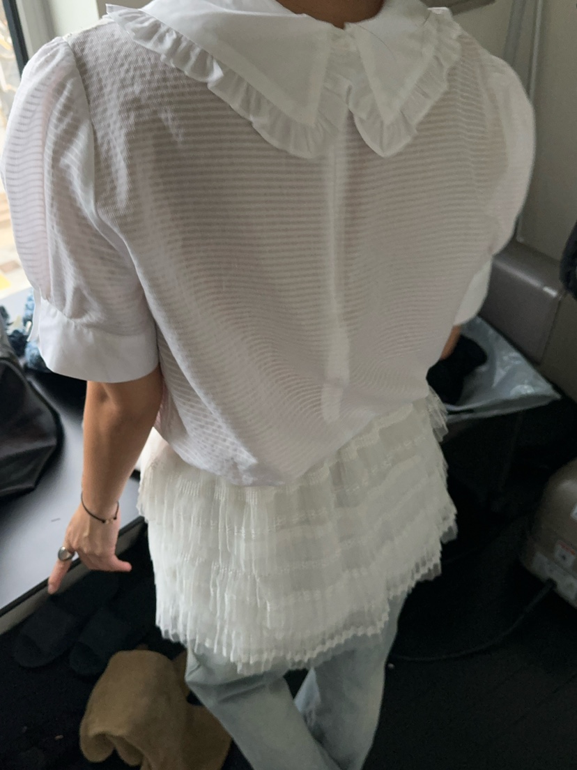 OUPPT韓國直郵東大門代購女裝新品休閑推薦熱賣時尚襯衫蕾絲衫OUPPT襯衫/蕾絲衫