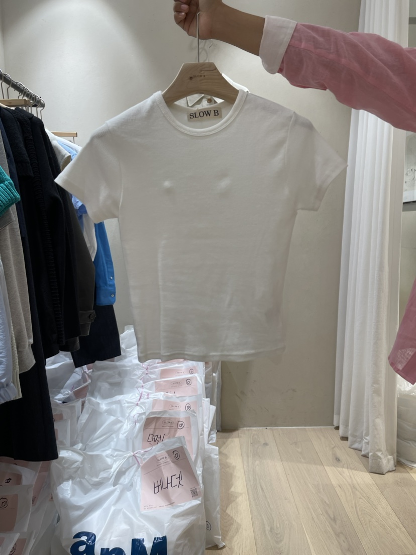 SLOW B韓國直郵女裝新款休閑時尚人氣熱賣職業推薦真品T恤MINIMUZET恤圖色3