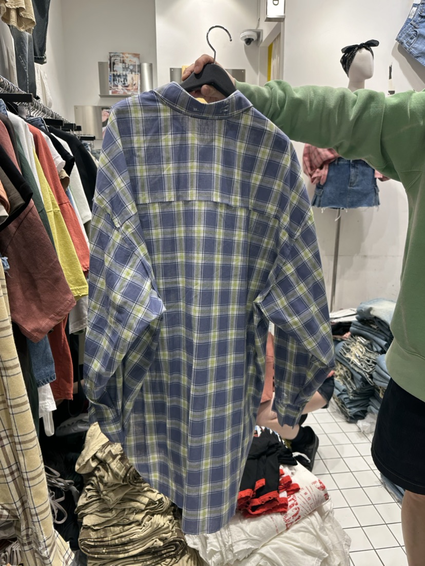 THE WEEKND韓國直郵女裝新款推薦真品職業熱賣襯衫蕾絲衫格紋THE WEEKND襯衫/蕾絲衫