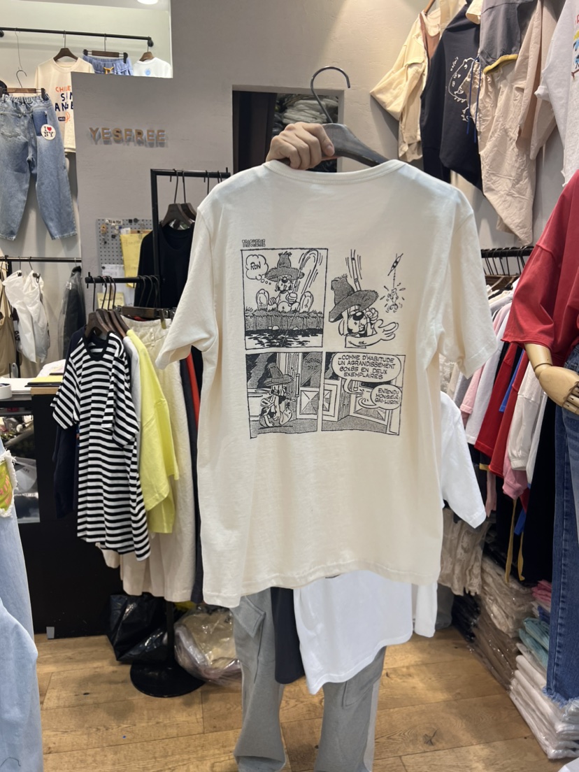 YESFREE韓國直郵東大門代購女裝新品熱賣人氣24春夏真品T恤YESFREET恤圖色2
