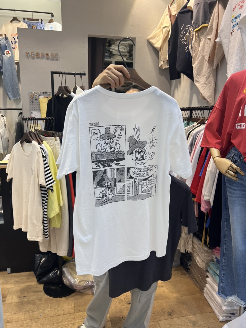 YESFREE韓國直郵東大門代購女裝新品熱賣人氣24春夏真品T恤YESFREET恤圖色3