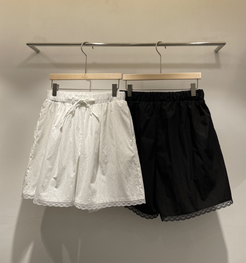 Magie韓國直郵東大門代購女裝新品推薦休閑真品時尚短褲蕾絲VI A短褲