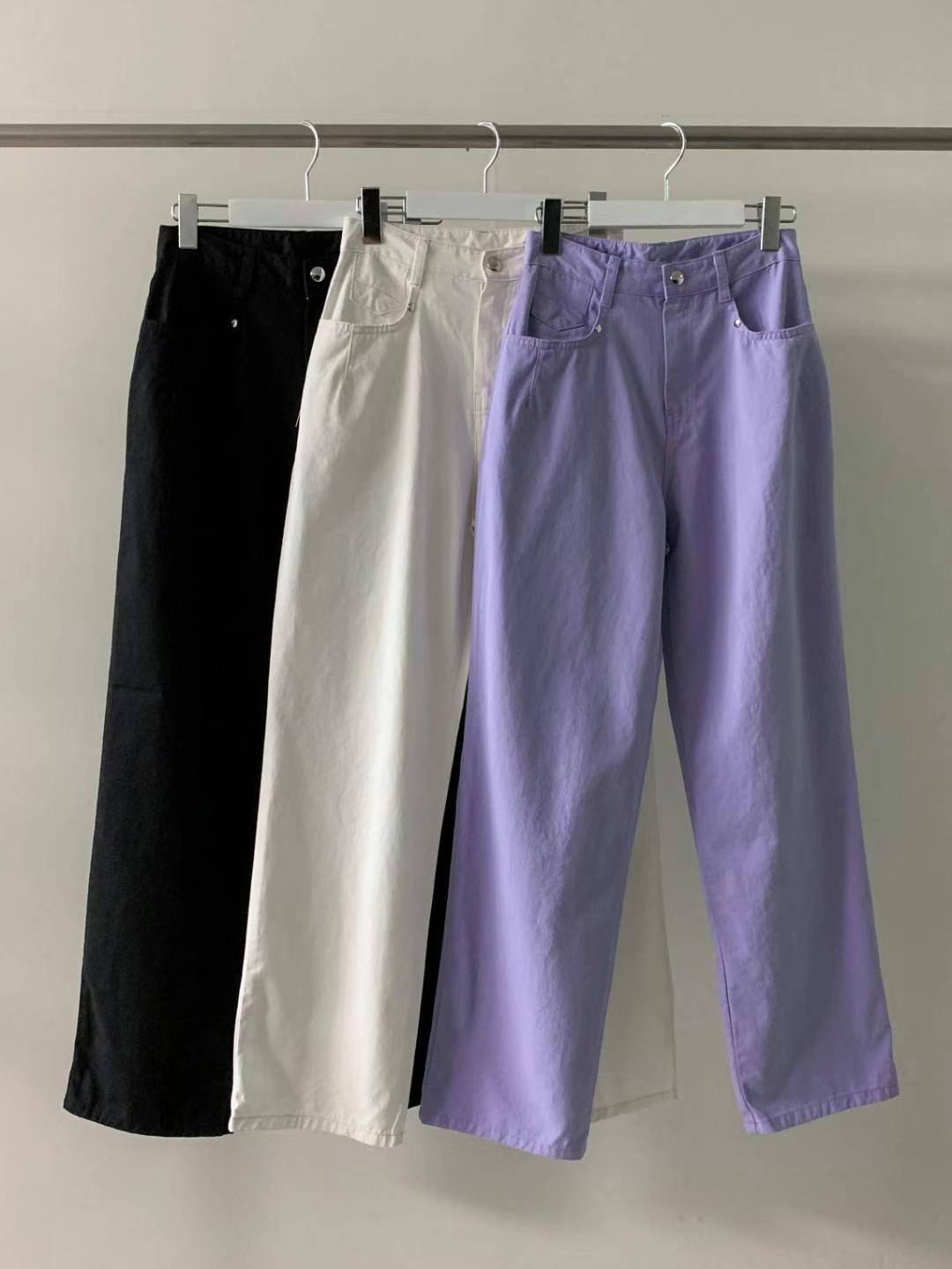 SISO韓國直郵東大門代購女裝新品熱賣真品24春夏時尚休閑褲SISO休閑褲圖色2左一色