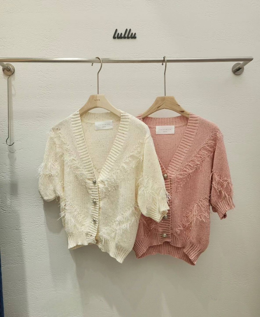 LULULALLA直郵韓國代購女裝新品24春夏真品時尚人氣休閑毛衣LULULALLA毛衣