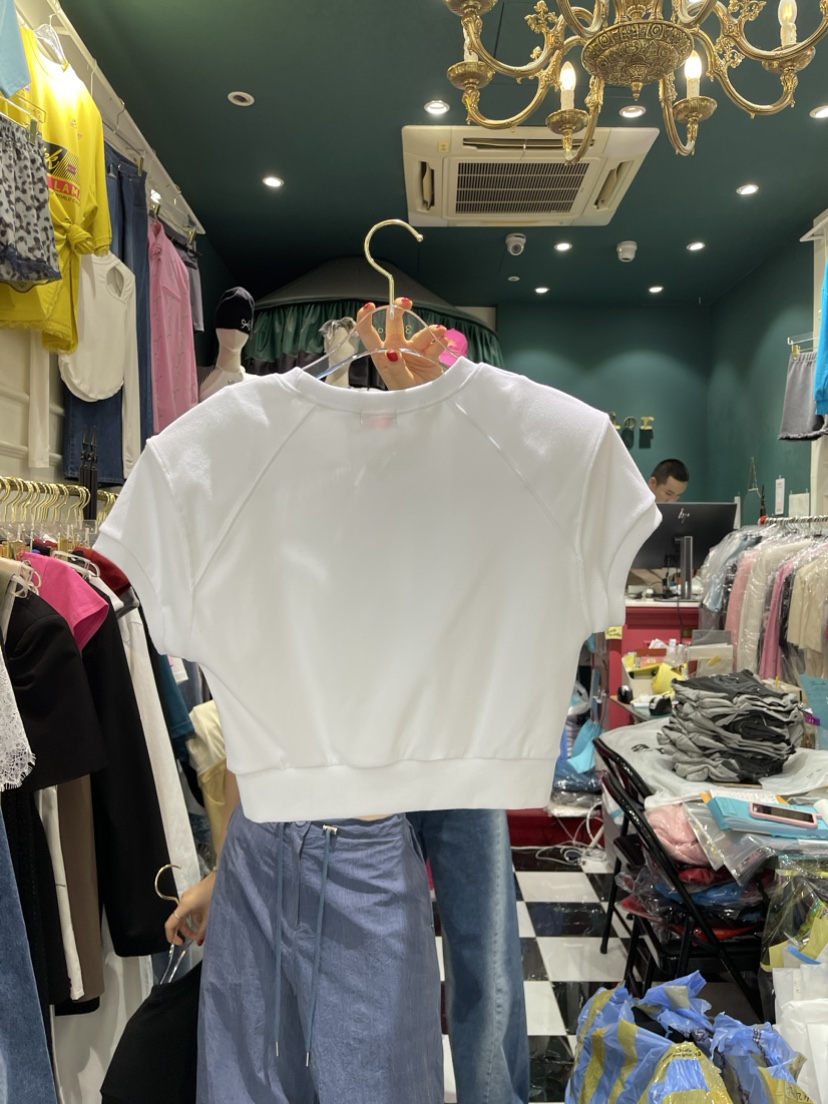 Three color韓國直郵女裝新品休閑時尚真品24春夏職業T恤Three colorT恤