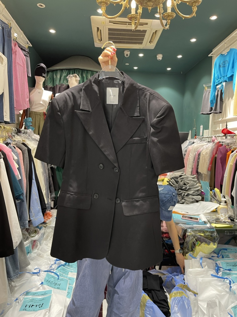 Three color韓國直郵女裝新品熱賣時尚24春夏休閑真品夾克Three color夾克圖色2