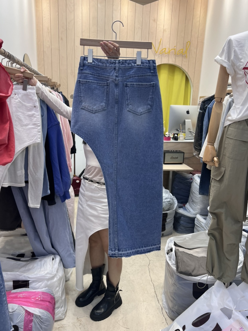 VARIAL韓國直郵女裝新品真品24春夏職業半身裙中短裙鏤空VARIAL半身裙/中短裙
