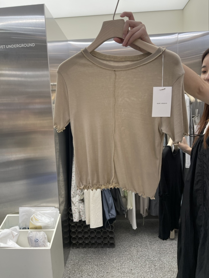 VELVET UNDERGROUND韓國直郵女裝新品熱賣時尚休閑職業T恤VELVET UNDERGROUNDT恤圖色2