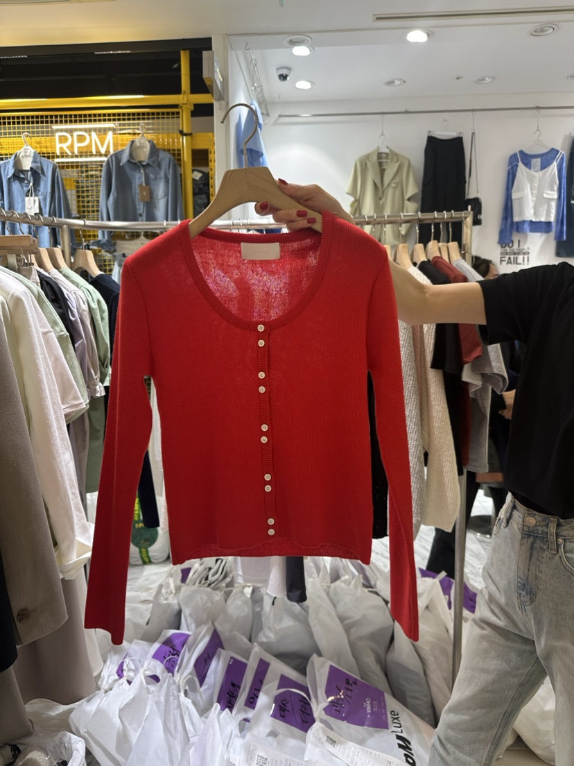 YIKHO STYLE直郵韓國代購女裝新品24春夏熱賣時尚針織衫YIKHO STYLE針織衫圖色2