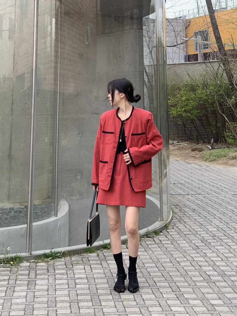 BLISS韓國直郵女裝新品時尚人氣推薦職業熱賣24春夏真品夾克BLISS夾克